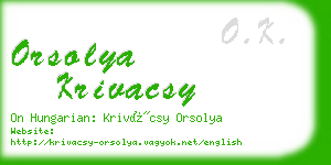 orsolya krivacsy business card
